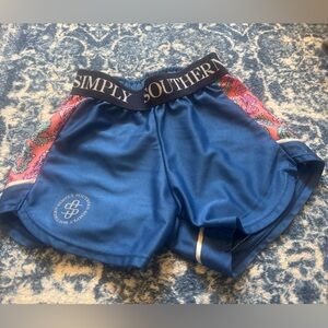 Simply Southern Blue and Pink Athletic Shorts